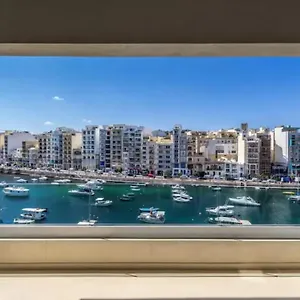 Apartment Exquisite 2-bedroom Seafront In Spinola Bay, Saint Julian's